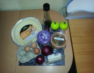 Ingredients for Graham’s Caramelised Red Onion and Goats Cheese Tart