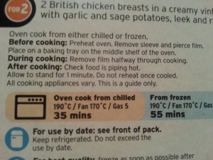 Cooking Instructions For Sainsbury's Chicken with A Creamy Vintage Cider Sauce Meal Deal