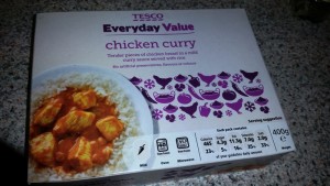 Ready Meal Monday – Tesco Everyday Value Chicken Curry and Rice