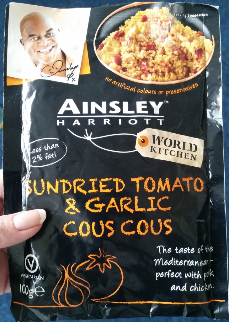 Ainsley Harriott’s Sun Dried Tomato & Garlic Cous Cous In It's Packet