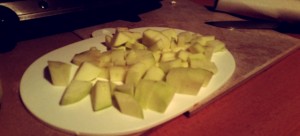 Chopped Apples Ready For Strictly Suppers #5 – Apple Charleston (Apple Charlotte)