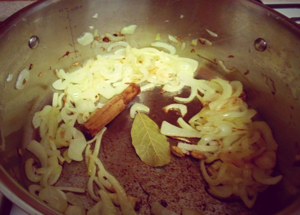 Browned Onions with the Whole Spices For Saira Hamilton's Chicken Bhuna