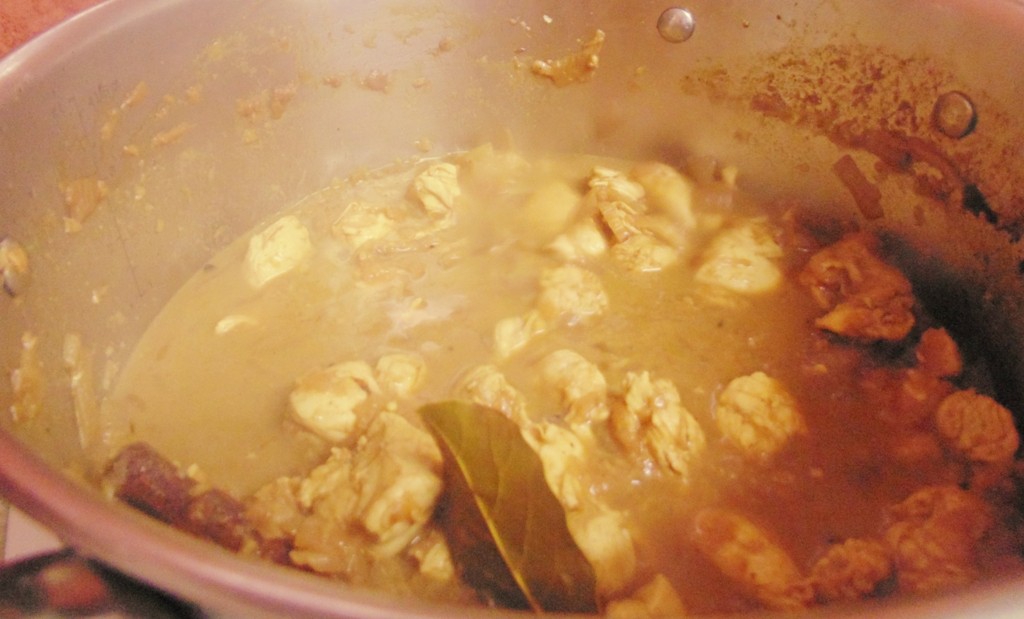 Saira Hamilton's Chicken Bhuna cooking away nicely