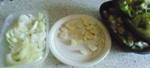 Garlic, Leek and Onion Roughly Chopped