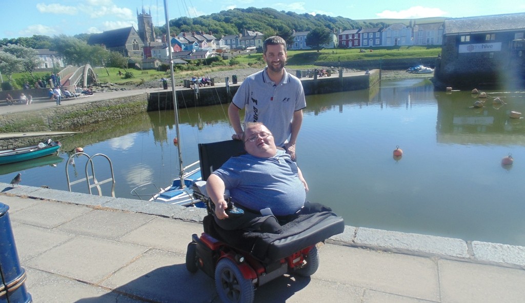 Greg and I with a fantastic background of the harbour