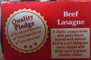 Ready Meal Monday - Description of Bisto Lasagne