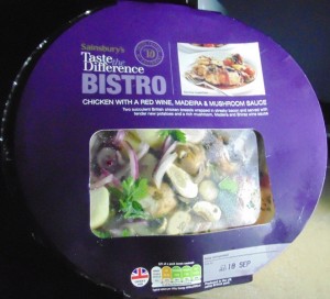Ready Meal Monday - Bistro Chicken with a Red Wine, Madeira and Mushroom Sauce In Its Box