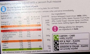 Ready Meal Monday Raspberry and Passion Fruit Soufflé - Nutritional Information