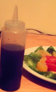 Balsamic and Honey dressing in a squeezy bottle