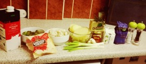 Some of the Ingredients for Stacey's Brocliflower Cheese Bake