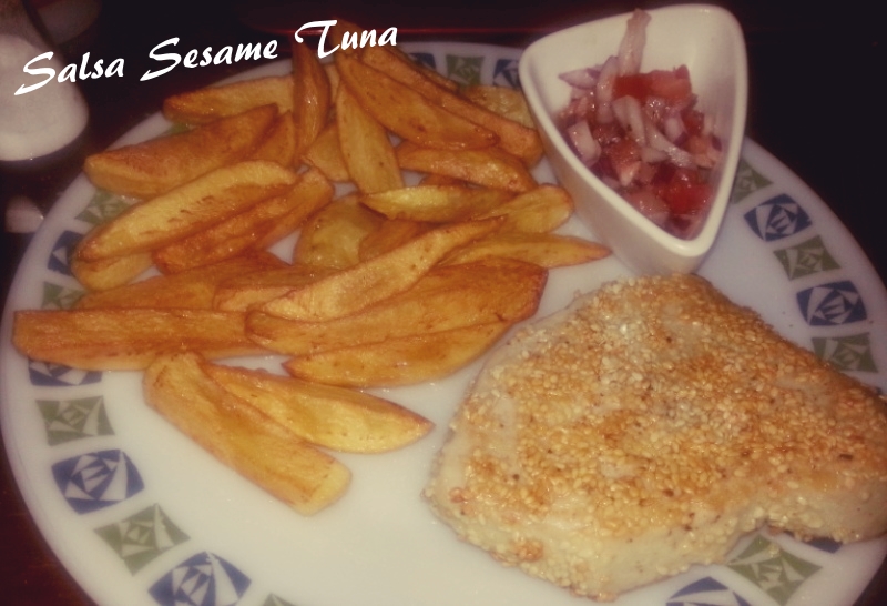     Strictly Supper #3 - Salsa Sesame Tuna and Mam's Home Made Chips