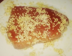 Strictly Supper #3, The Tuna Covered in Sesame Seeds For The Salsa Sesame Tuna