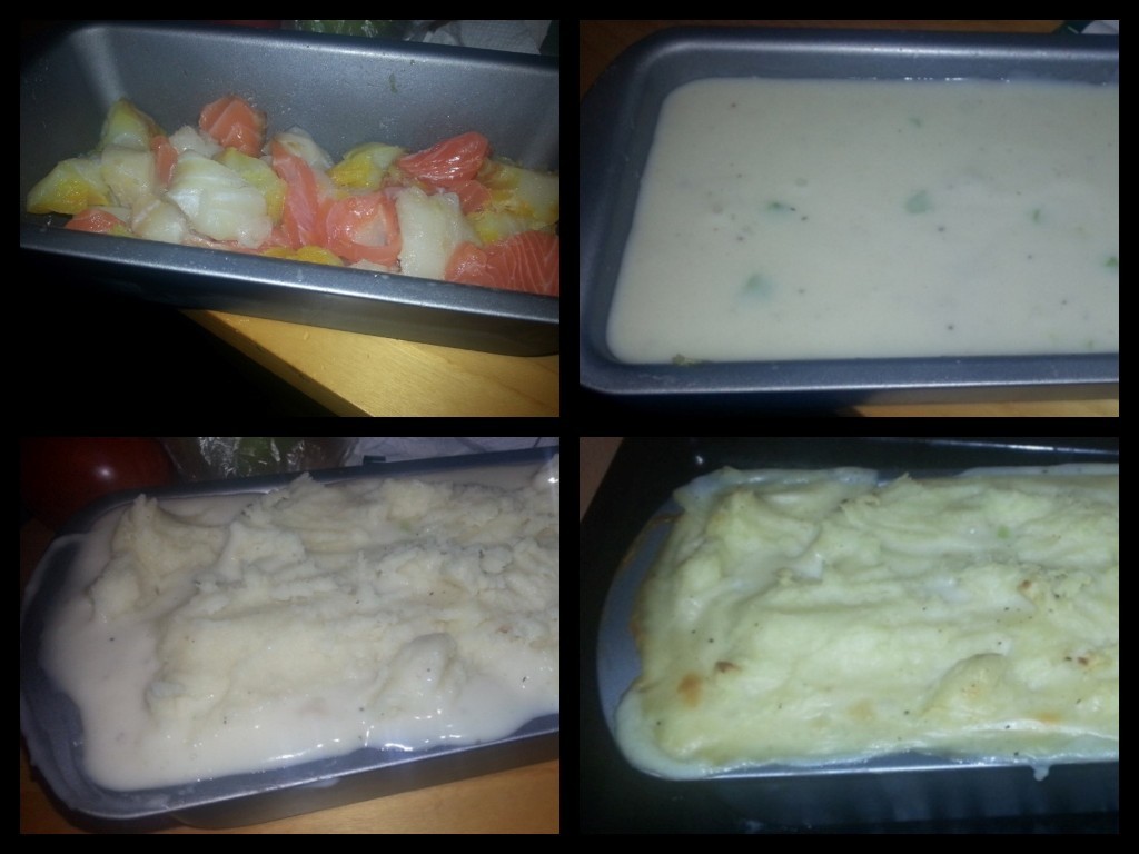 Different Stages of Assembling The Cheat’s Fish Pie
