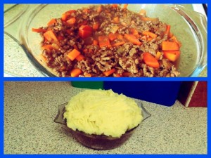 Filling The Casserole Dish Ready For Cooking The Comforting Classics - Shepherd's Pie