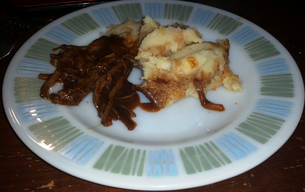 Time-Saving Tuesdays – Tesco Bourbon Pulled Beef with Sweet Onion Mash - Plated Up Ready