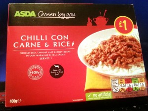 Time-Saving Tuesdays Asda Chilli Con Carne and Rice - In It's Box
