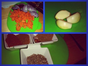 Spiced Sausage Stew Preparing The Ingredients