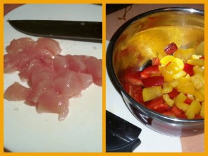Speedy Sweet and Sour Chicken - Chopping The Ingredients