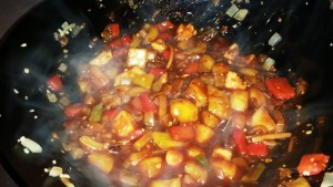 Speedy Sweet and Sour Chicken - After The Sauce Had Thickened