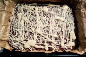 Melanie’s Food Adventures – Hedgehog Traybake - In the baking tray after it's set