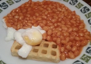 Time-Saving Tuesdays – Waffle Egg and Beans - Ready To Eat