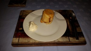 Dinner Party #2 – December 2014 - Dessert - Apple Charleston Served with Cream Chantilly