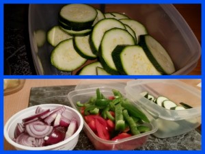 Pepper and Onion Stir-Fry Thing - Courgettes and Other Vegetables Ready For Use