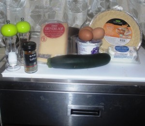 Ingredients for Courgette, Saffron and Two Cheese Tart
