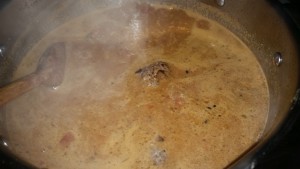 The Koftas simmering in the curry sauce for my Dean Edwards Lamb Kofta Curry