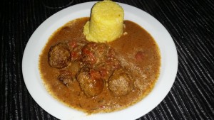 The second time I served my Dean Edwards Lamb Kofta Curry and Saffron Rice