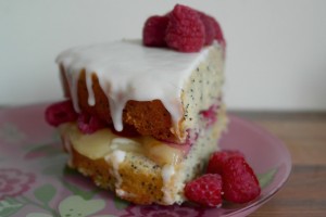 Melanie’s Food Adventures – Lemon, Poppy Seed and Raspberry Cake - A Slice Ready To Eat