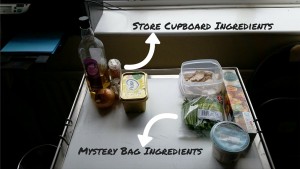 Ingredients for Mystery Bag Meals – Chicken Stroganoff Pie