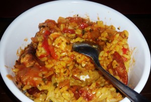 Time-Saving Tuesdays – Chicken and Chorizo Paella ready to eat