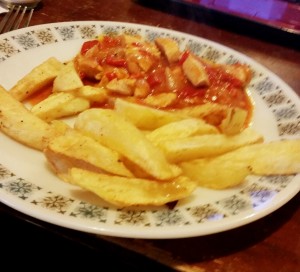 Strictly Suppers 2015 #8 – Tango Chicken and Homemade Chips, serve with what ever you like, if you're not a chicken lover just have the sauce on your chips
