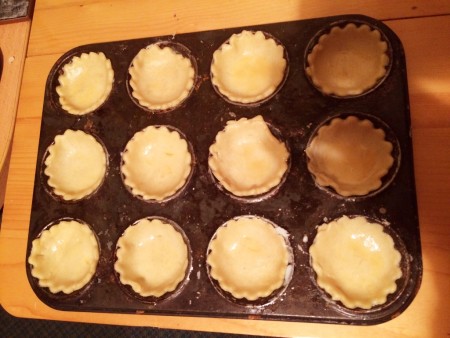 Mini Portable Pizza Pies - The pie cases before being filled