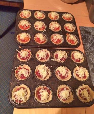 Mini Portable Pizza Pies - Before they go in the oven