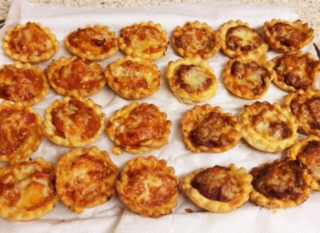 Mini Portable Pizza Pies - After they've been in the oven
