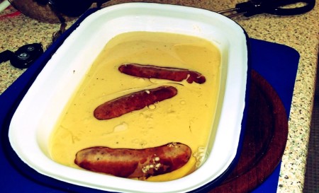 6 Nations of Food – Toad In The Hole, Champ and Onion Gravy - The Toad In The Hole ready for the oven