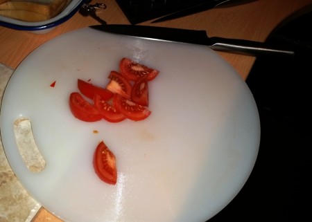 Mother's Day Gazpacho - Chop up a tomato for freshness