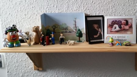 My family shelf in my office