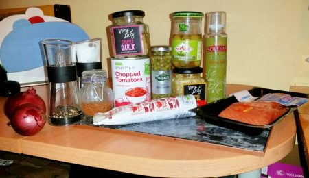 Cajun Salmon on a Mediterranean Sauce - Ingredients
