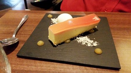 Caradog’s at the Ty Newydd - My dessert of Orange Cheesecake