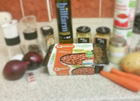 Ingredients for my Quorn Keema Masala