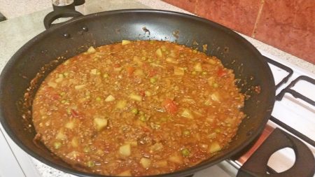 The Quorn Keema Masala ready to thicken