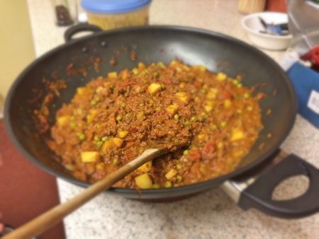 Quorn Keema Masala after it had thickened