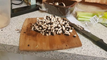 Finely chop the mushrooms