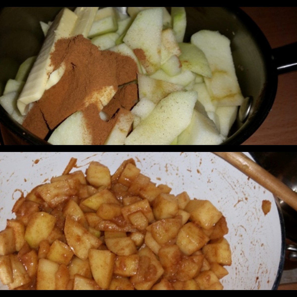 Different Stages of Cooking The Apples For Strictly Suppers #5 – Apple Charleston (Apple Charlotte)