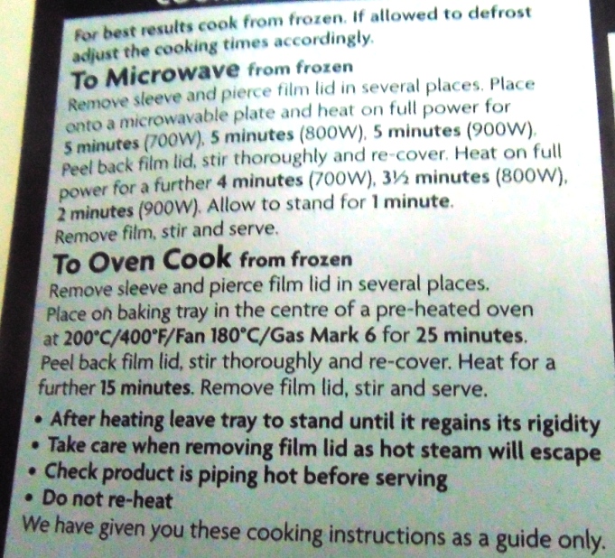 Ready Meal Monday – Asda Chicken, Chorizo and King Prawn Paella Cooking Instructions