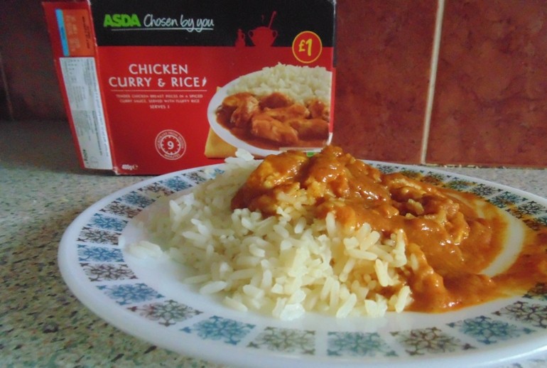 Ready Meal Monday - Asda Chicken Curry and Rice Served
