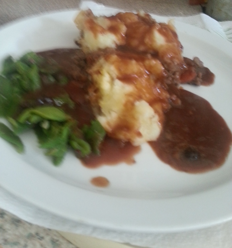 The Comforting Classics - Shepherd's Pie With Green Beans and Gravy